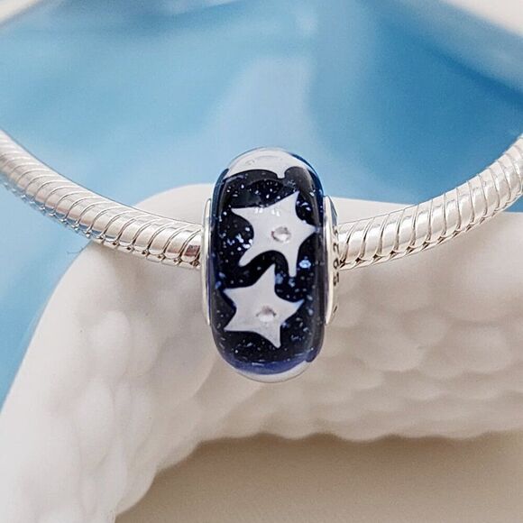 Pandora Starry Night Sky Murano Glass Charm - Picture 3 of 4